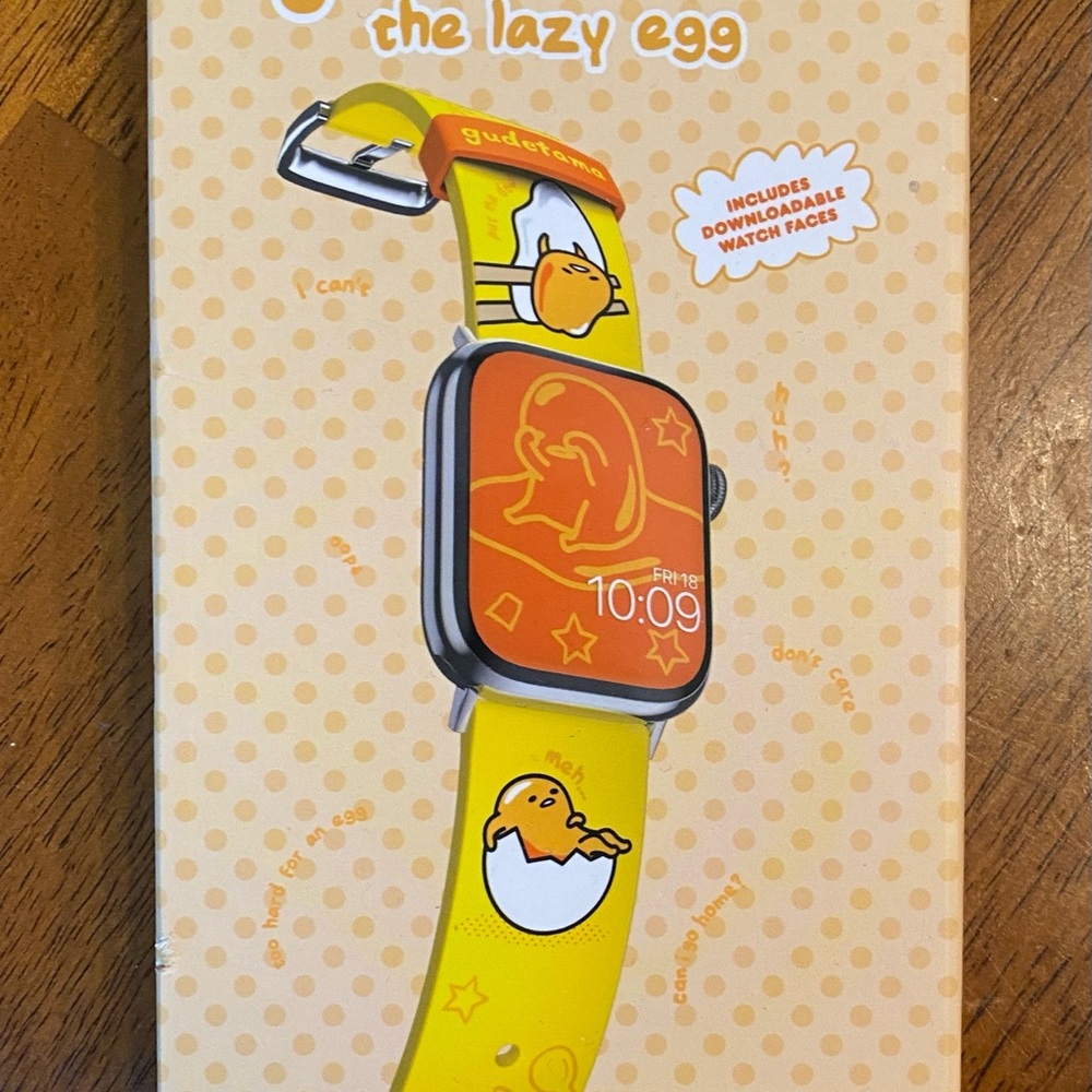 Gudetama The Lazy Egg Smartwatch Band Sz Small Fits all Apple Watch 38/40/41 mm
